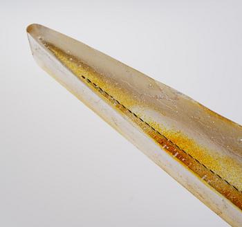 Bertil Vallien, a monumental sand cast glass sculpture of a boat, Kosta Boda, Sweden, 21st century.