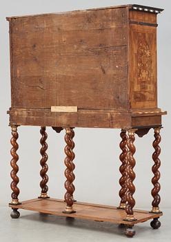 A Baroque second half 17th century cabinet on stand.