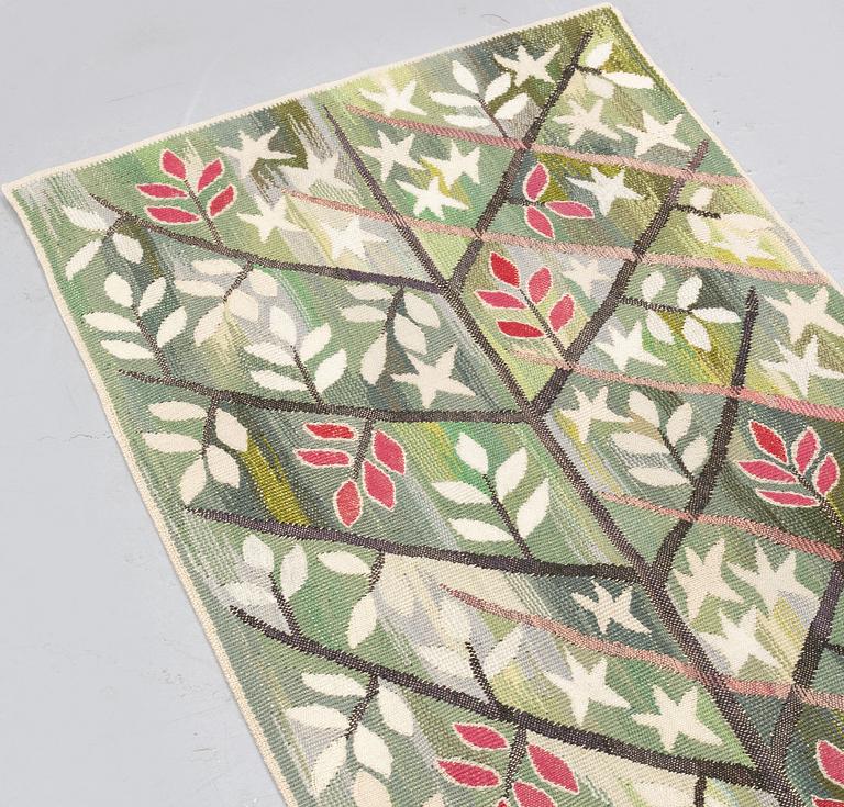 Barbro Nilsson, a textile, "Grön kvist", tapestry weave, ca 210-212 x 59-60,5 cm, signed AB MMF BN.