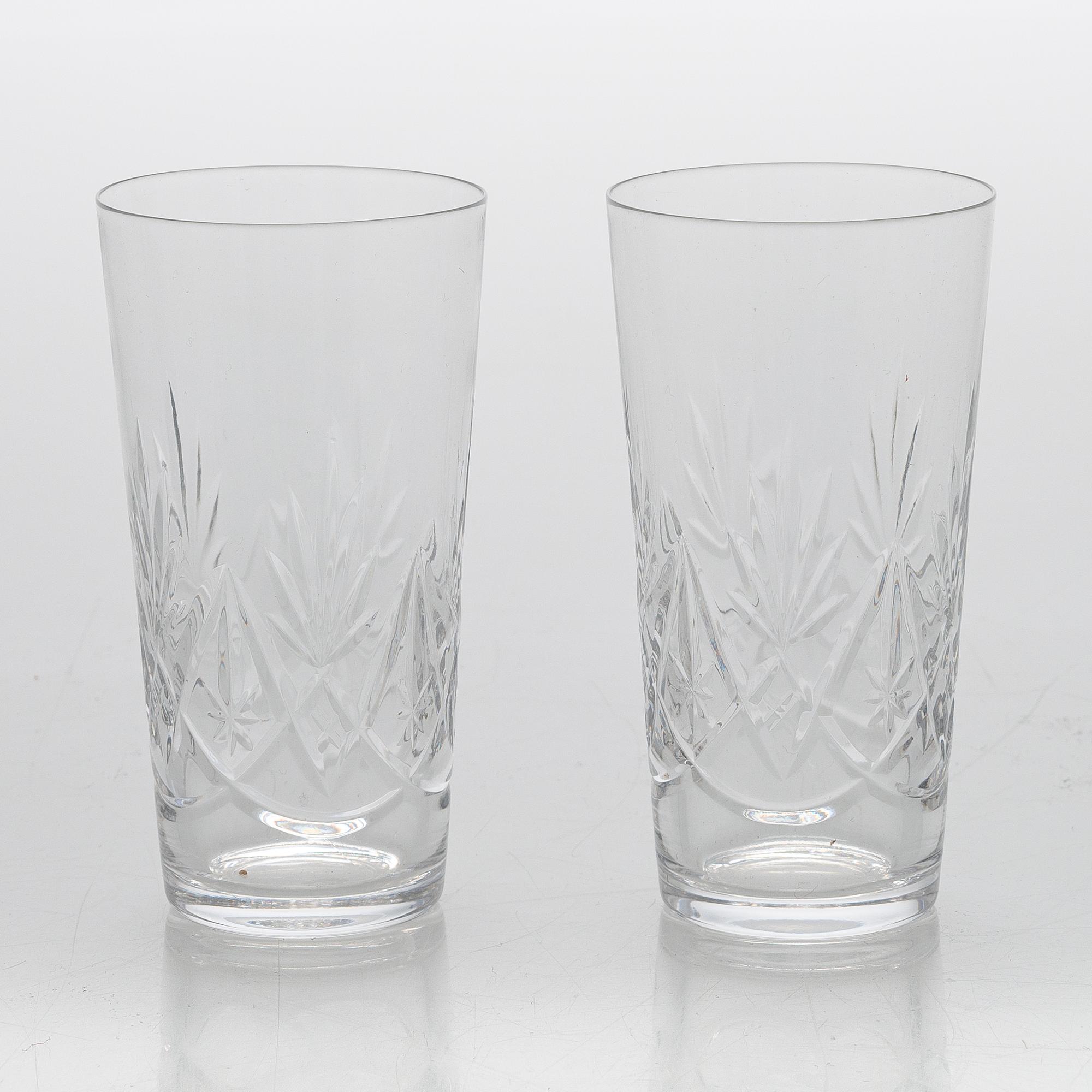 An 'Yrjö' crystal glassware set, 58 pieces, Riihimäen Lasi, Finland, latter half of the 20th century.