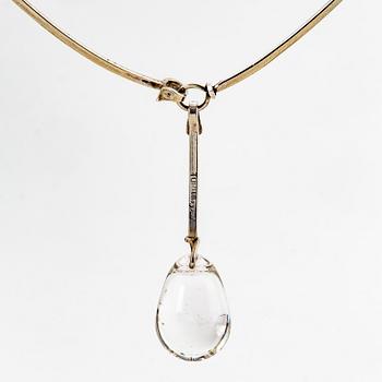 Vivianna Torun Bülow-Hübe, a silver and "dew-drop" glass necklace, executed in her own workshop, Stockholm, 1964.