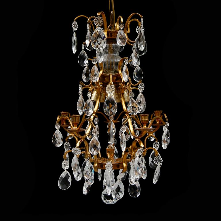 KRISTALLKRONA, barockstil, 2000-tal. Höjd ca 55 cm.