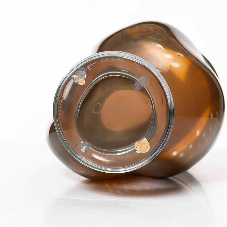 Gunnar Cyrén, vase, Graal, Orrefors 1989.