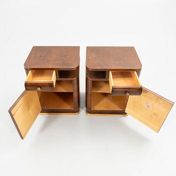 Sängbord, ett par, Art Deco, 1900-talets första hälft.