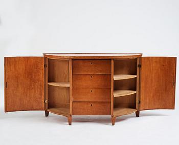 Gunnar Asplund, a Swedish Grace birch sideboard, 1910- 1920's.