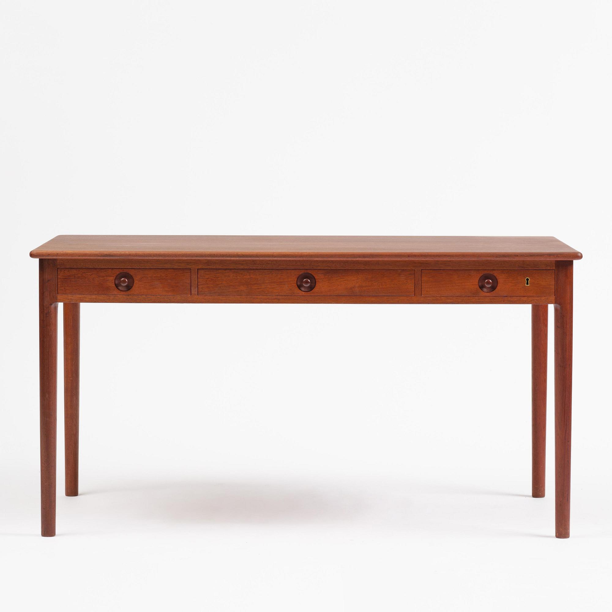 Hans J. Wegner, a model PP305 teak desk, PP Møbler, Denmark 1970s.