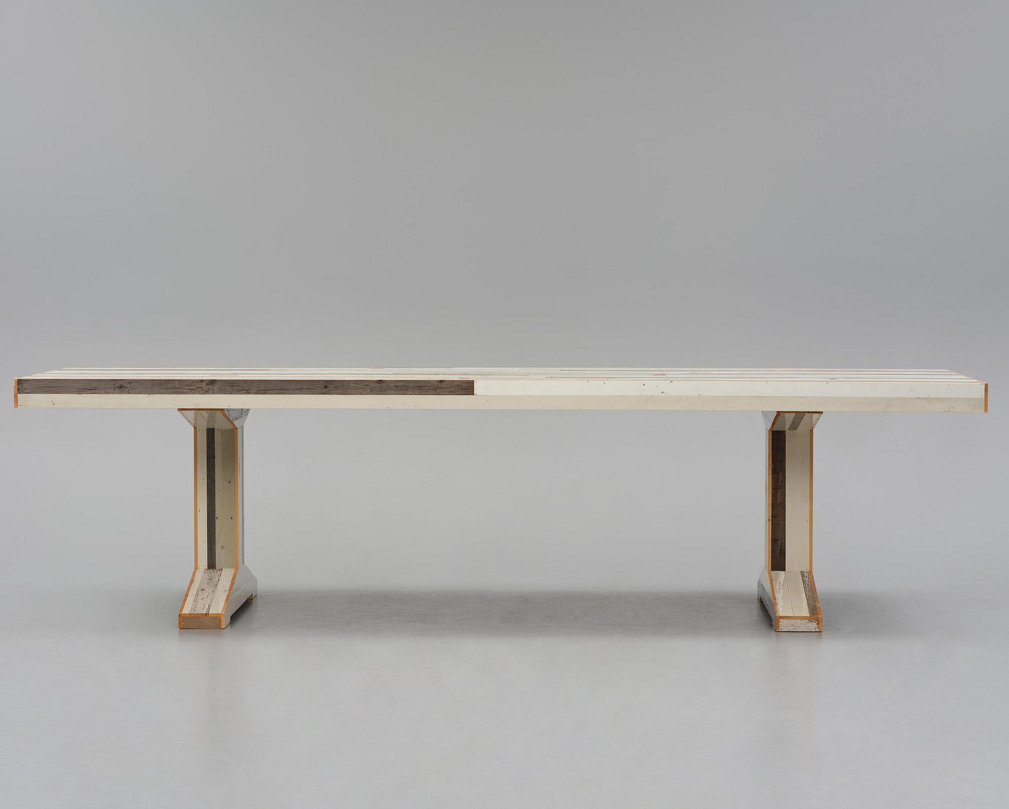Piet Hein Eek, matbord, "Canteen Table in Scrapwood", Nederländerna, efter 2005.