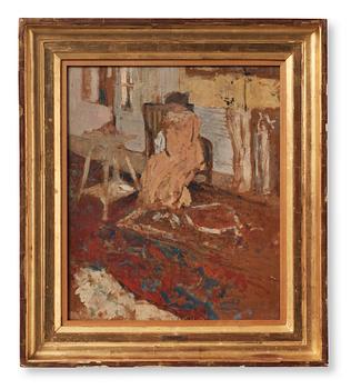 Edouard Vuillard, "Madame Arthur Fontaine au tapis de Smyrne".