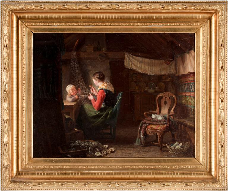 HANNA WINGE, olja på duk, sign o dat 1870.
