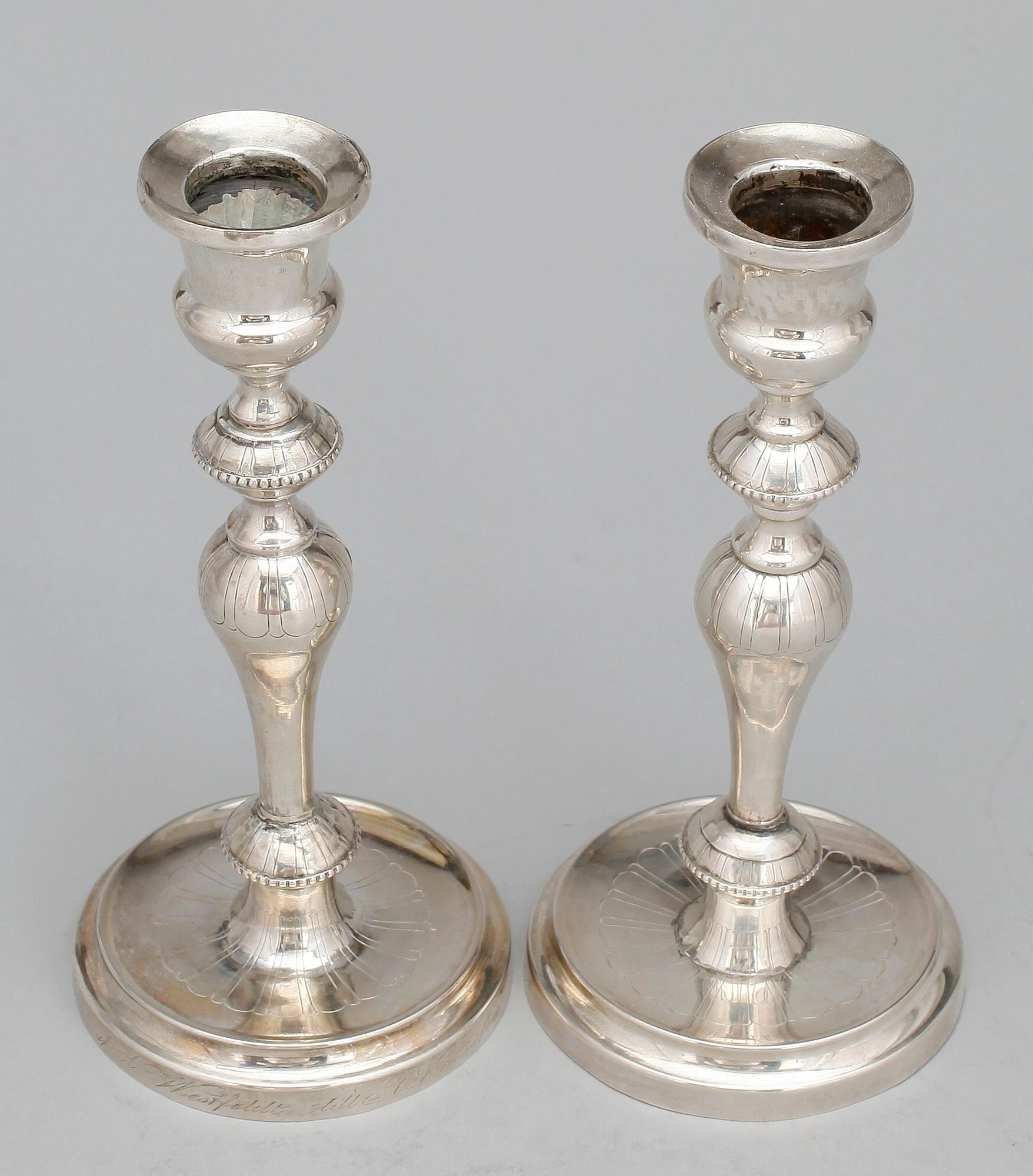 LJUSSTAKAR, ett par. Silver. Guldvaru AB Malmö, 1965. Tot ca 175 g.