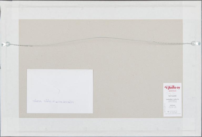 Märta Måås-Fjetterström, Tekstiili, "Grodblad röd", signeerattu AB MMF.