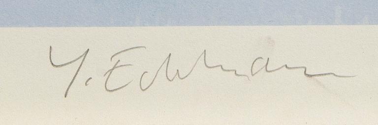Yrjö Edelmann, 2 signed and numbered colour lithographs.