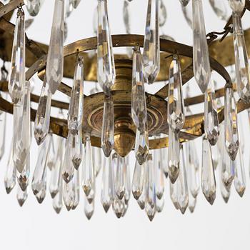 A Late Empire chandelier, 19th century.