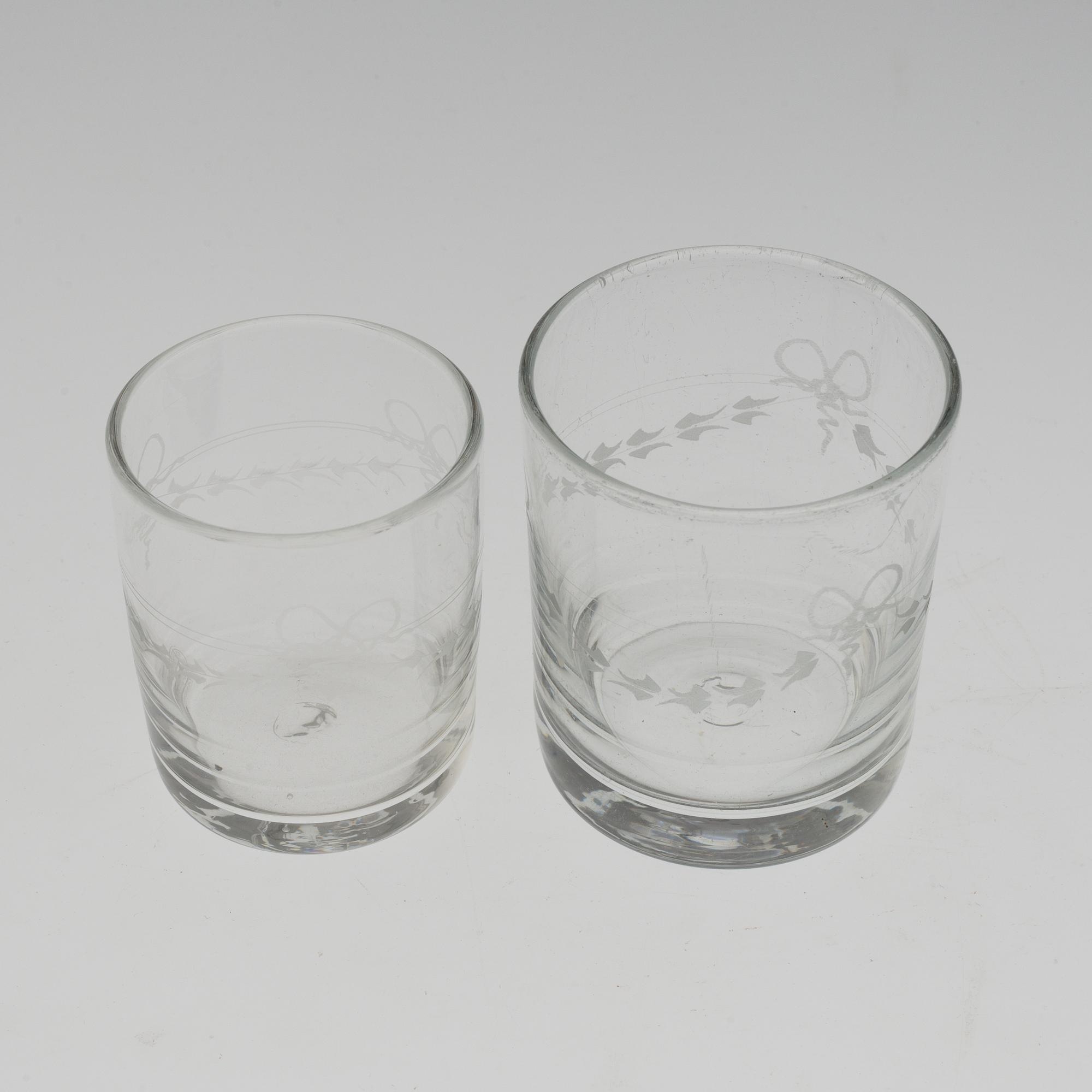 A 66 piece Swedish "Antik" glass service by Reijmyre Glasbruk, late 20th century.
