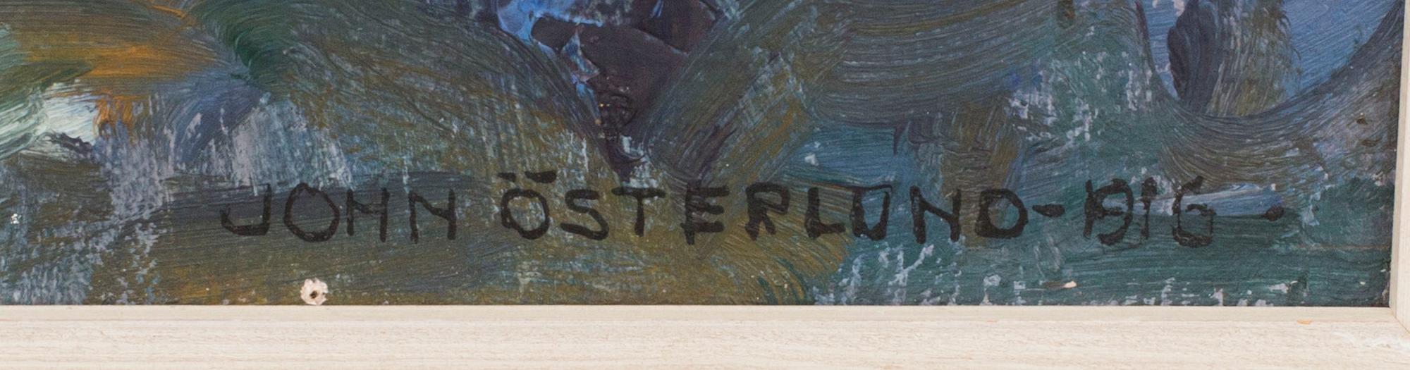 JOHN ÖSTERLUND, oil on panel, signed and dated 1916.