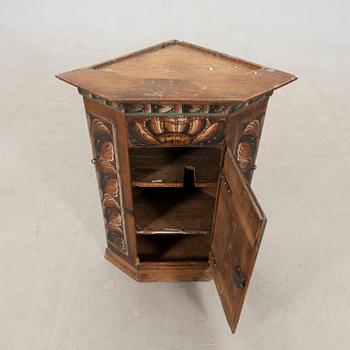 Corner hanging cabinet dated 1798.