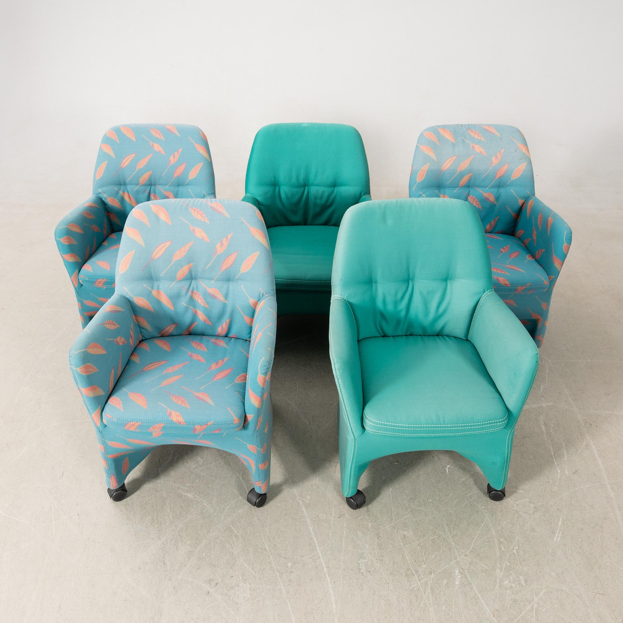 Fåtöljer 5 st DUX 1980/90-tal.