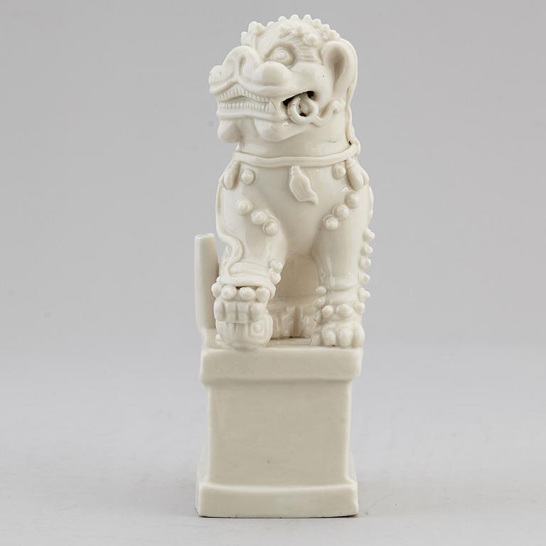 A blanc de chine joss stick holder, Qing dynasty, 18th century.