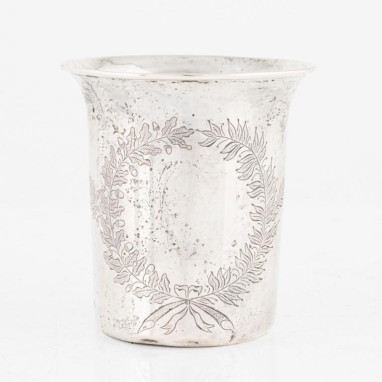 A Swedish Silver Beaker, mark of Anders Gustaf Pettersson, Lindesberg 1883.