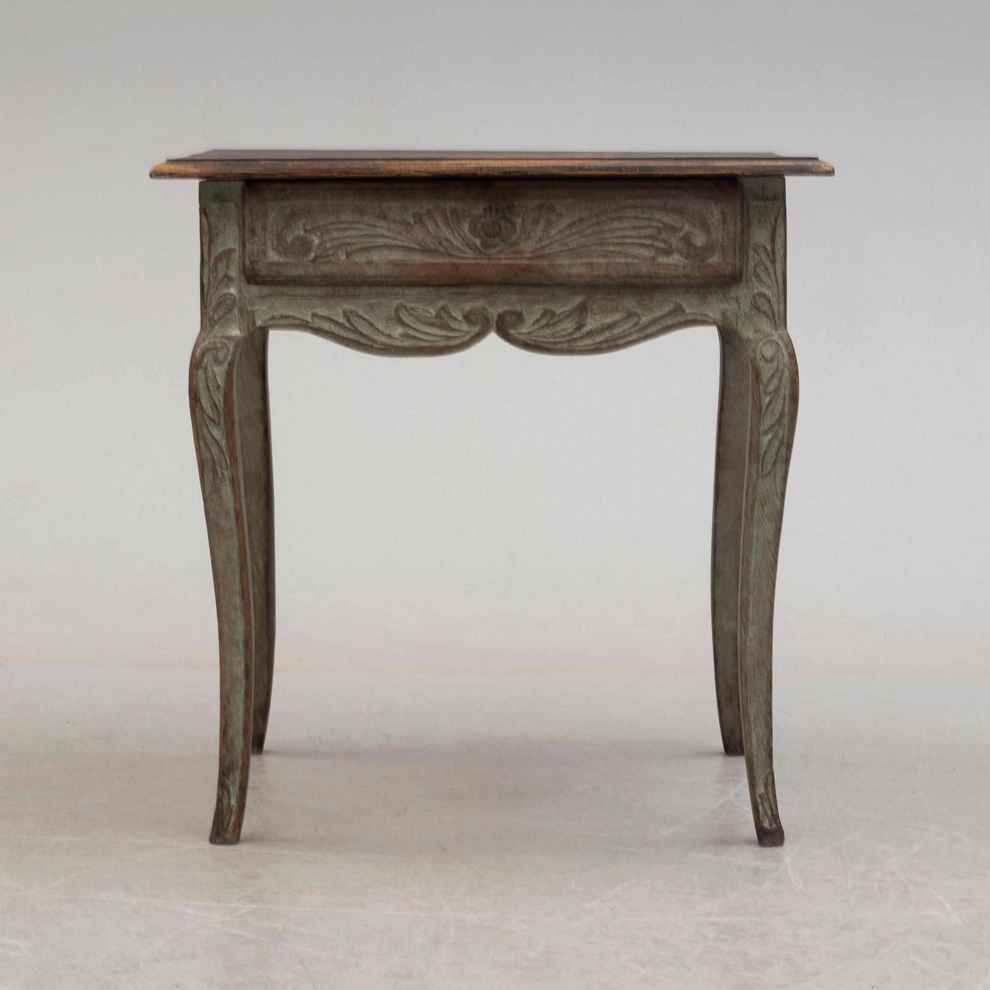A french rococo-style table, 19th century.