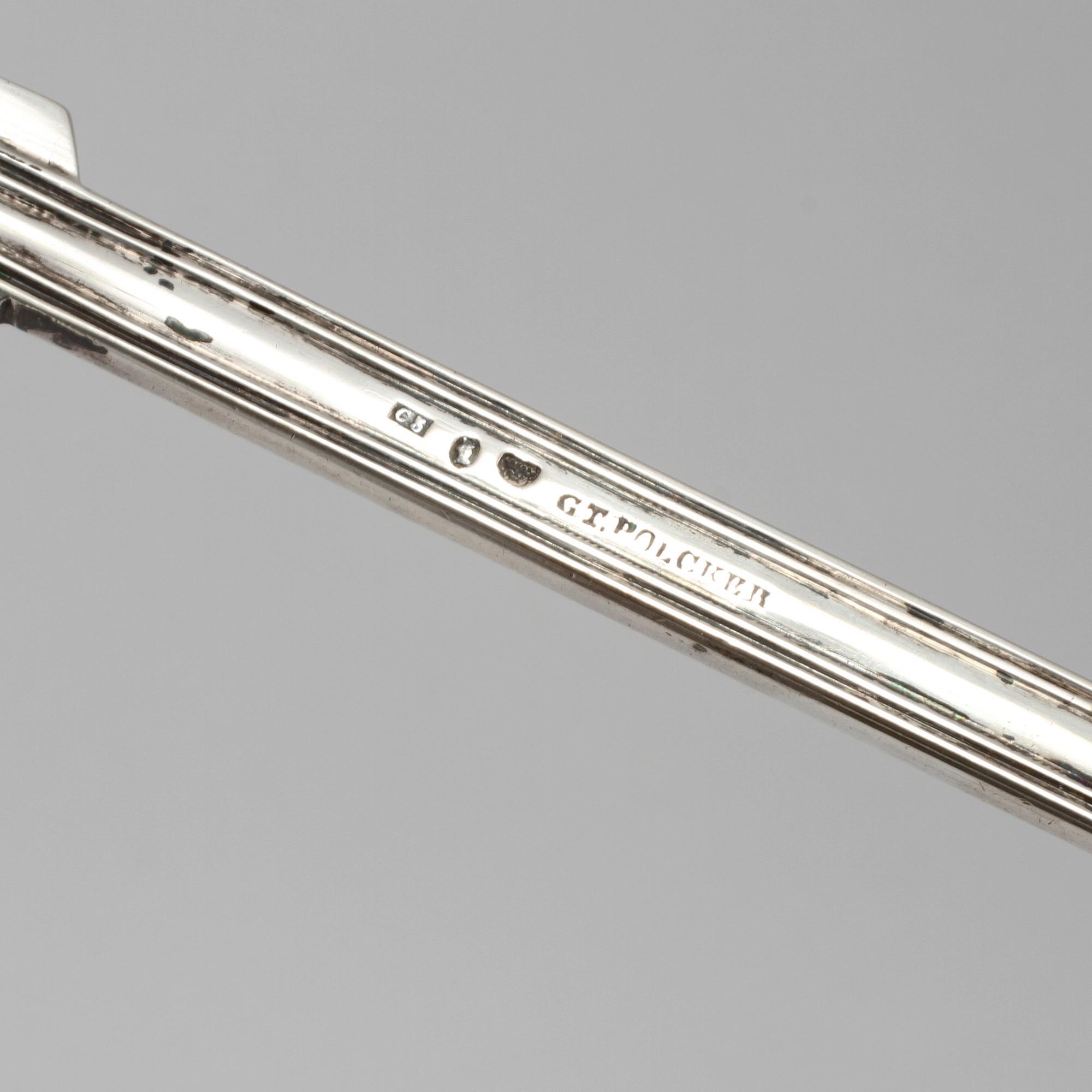 SOPPSLEV, silver, Gustaf Theodor Folcker, Stockholm, 1857. Vikt 260 g.
