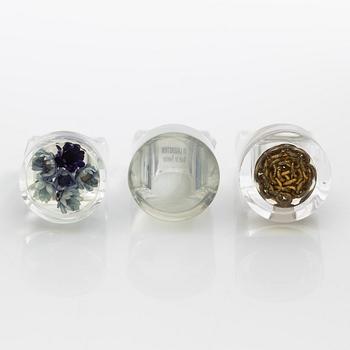 Siv Lagerström, three acrylic rings, 1970s.