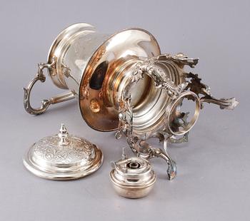 SAMOVAR, nysilver, omkring sekelskiftet 1900.
