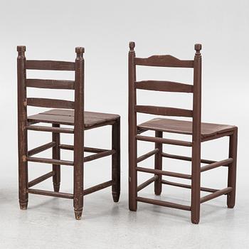 A set of ten Swedish ladder-back chairs, first part of the 19th century.