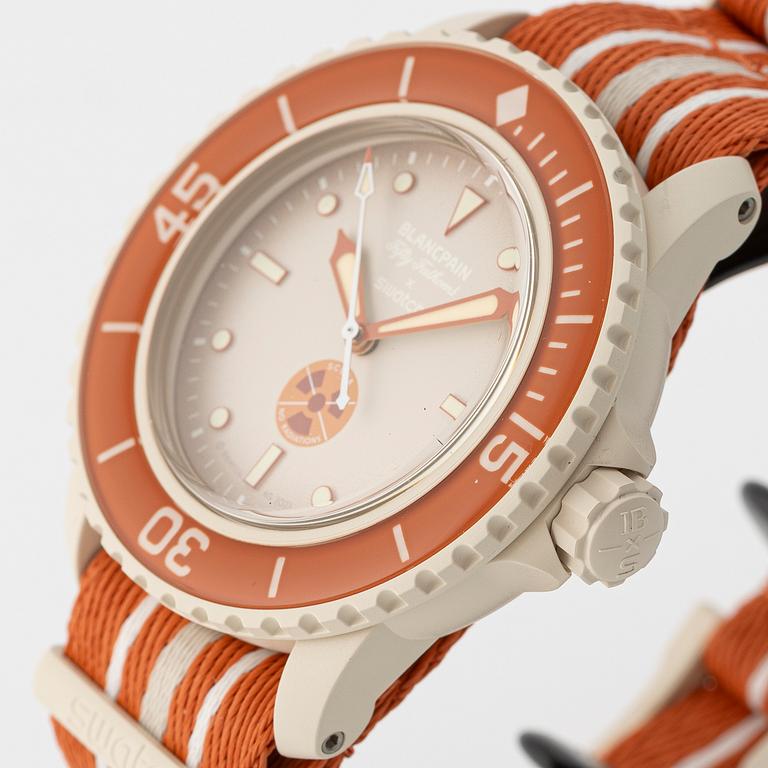 Swatch/Blancpain, Scuba Fifty Fathoms, Arctic Ocean, wristwatch, 42.3 mm.