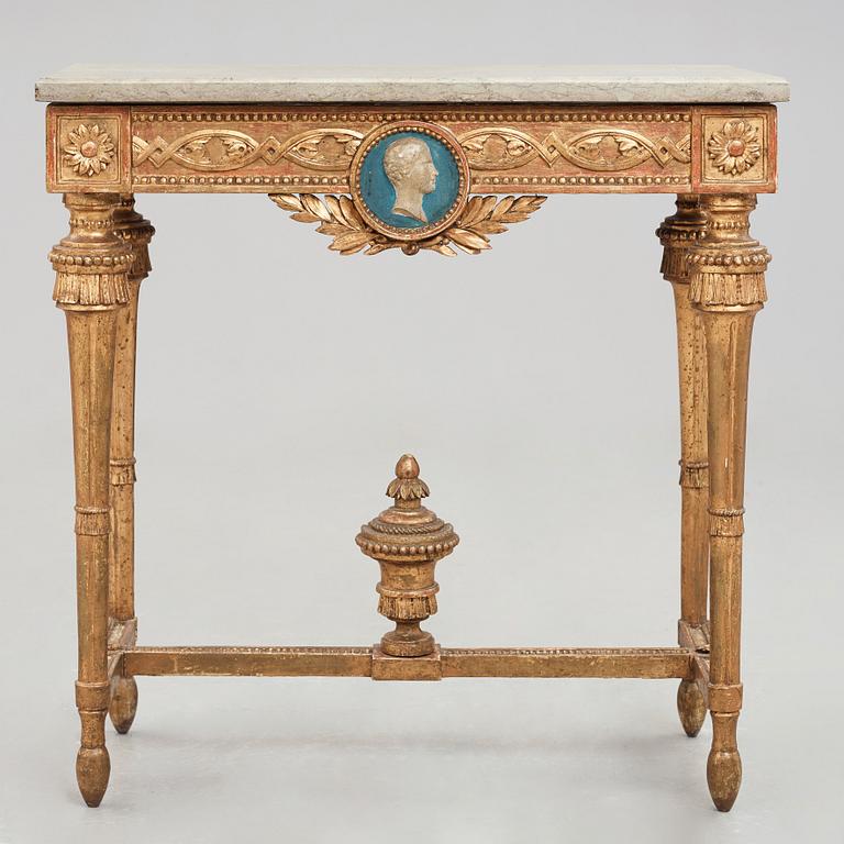 A Gustavian late 18th century console table.