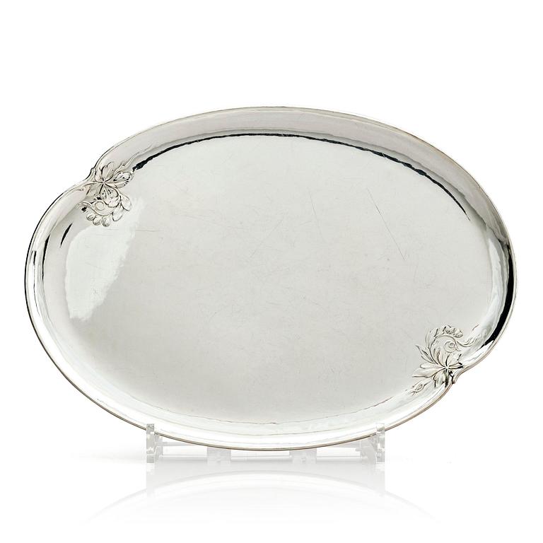 W.A. Bolin, a silver plate/tray, Stockholm, Sweden 1920.