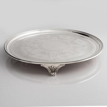 Richard Martin och Ebenezer Hall, bricka/salver, silver, London 1875.