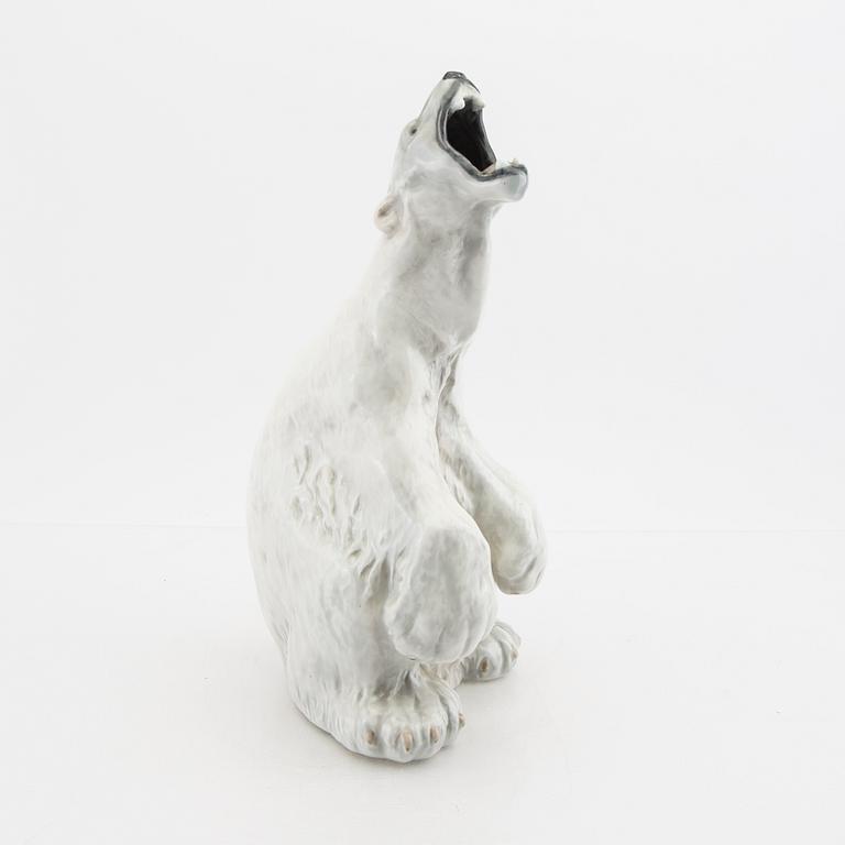 Carl Frederik Liisberg, a polar bear porcelain figurine, Royal Copenhagen, Denmark, 1963.