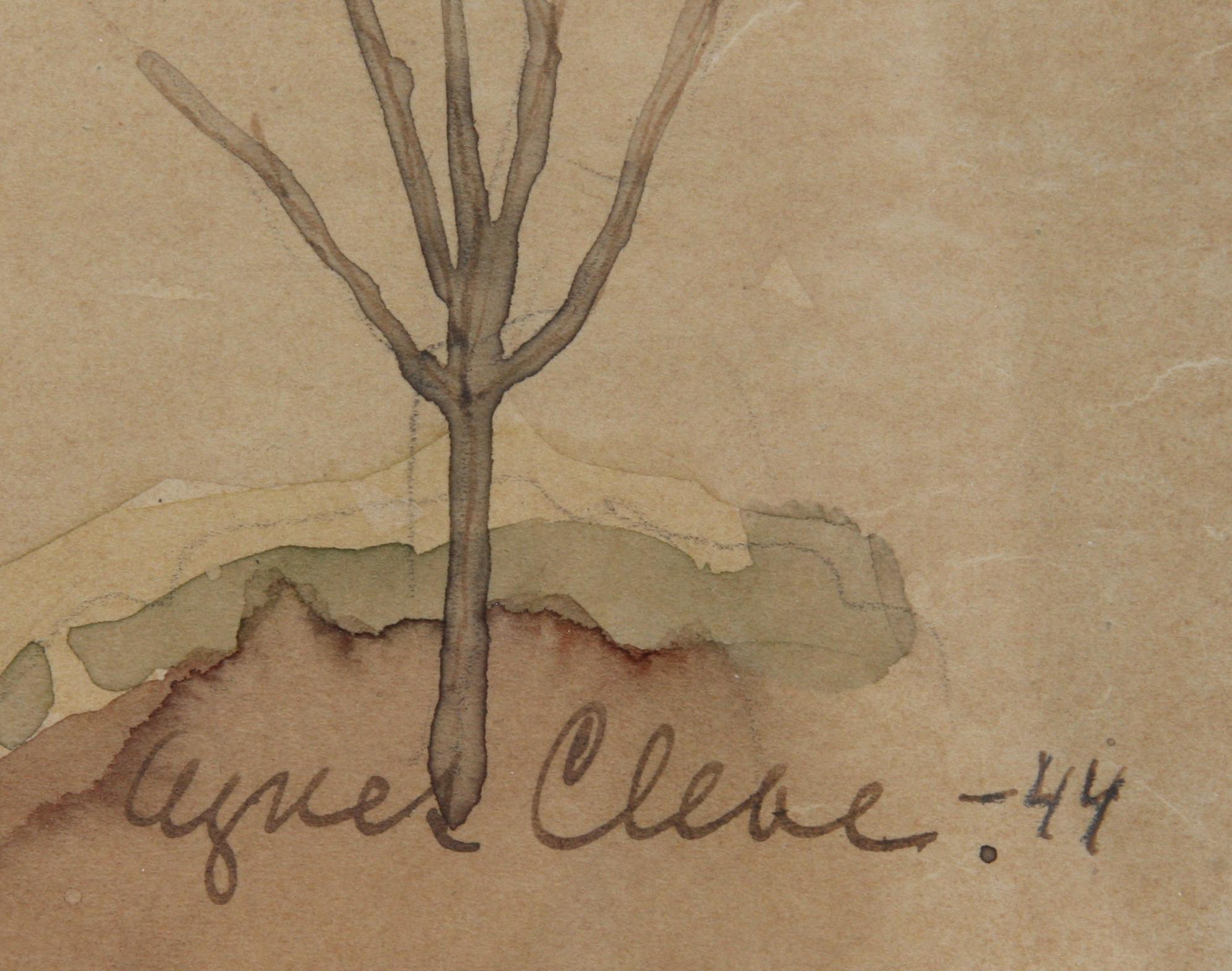 AGNES CLEVE, akvarell, sign o dat -44.