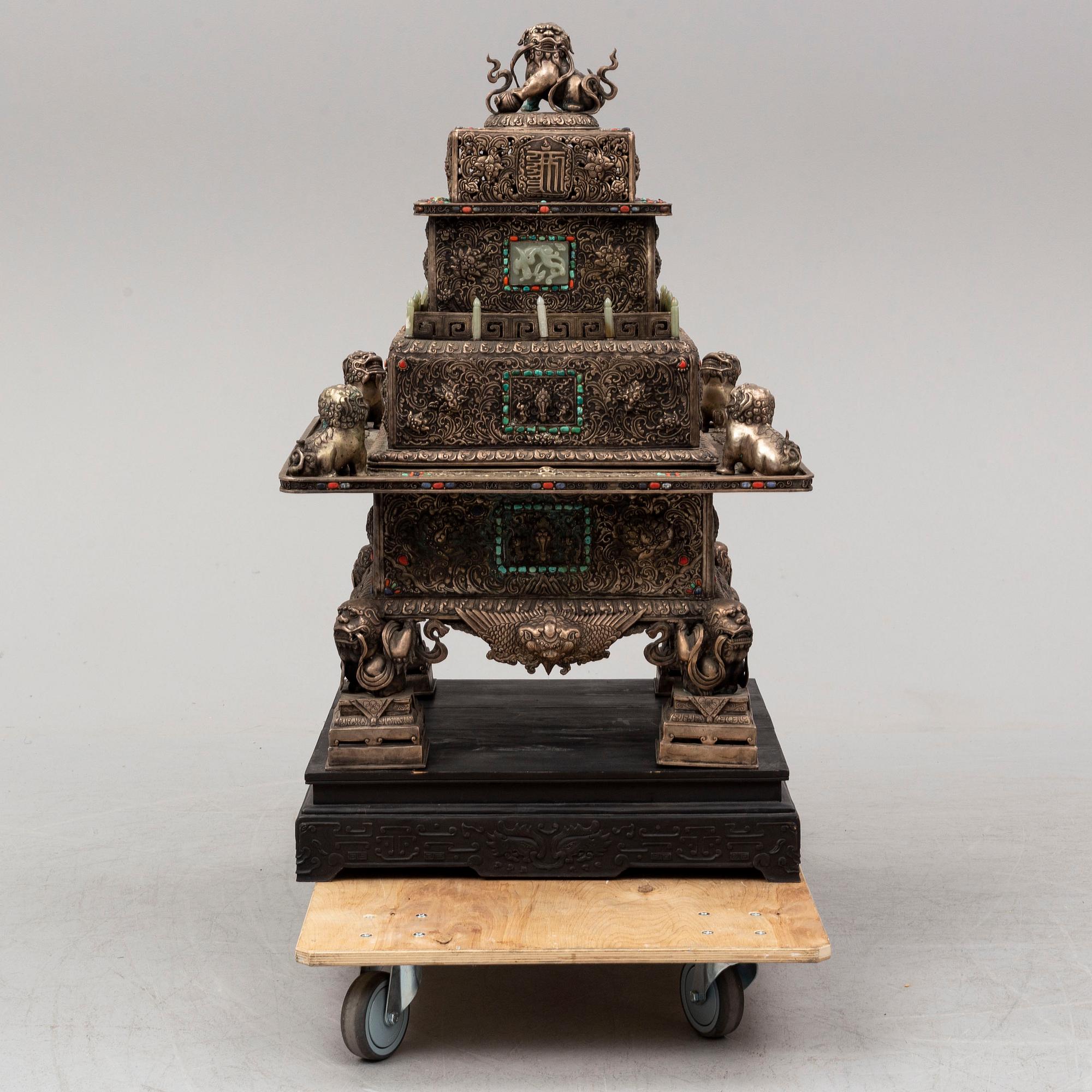 A large Tibetan / Chinese shrine, 20th Century.