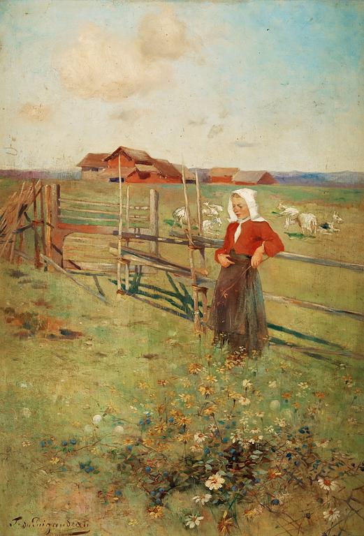 Ferdinand Loyen du Puigaudeau, By the fence.