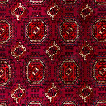 Matto, Turkmen, antiikki, n. 397x233 cm.