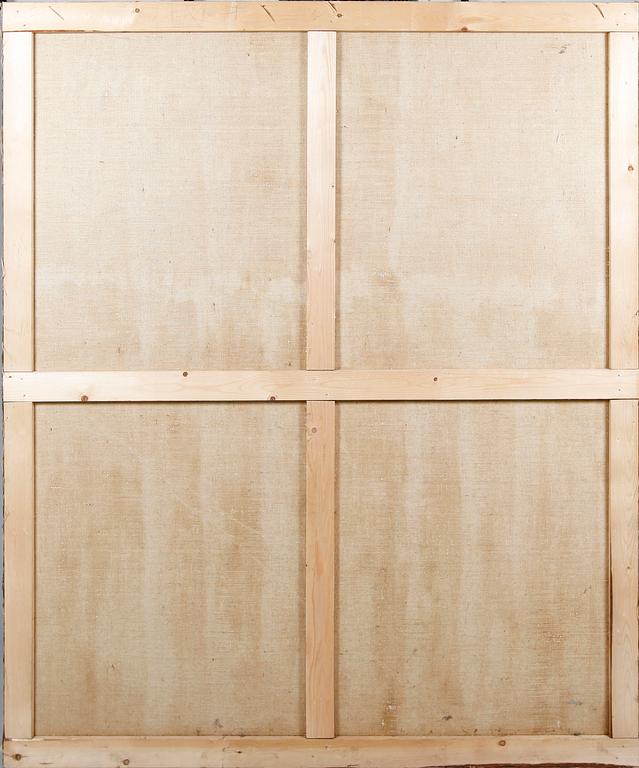 VÄGGFÄLT, 2 st, olja på duk, 1900-talets mitt.