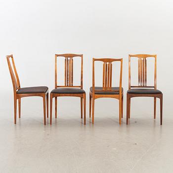 IB KOFOD LARSEN, matbord, samt 8 stolar, jakaranda, 1960-tal.