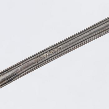 Serveringsbestick, 5 st, silver, bl a Johan Illberg, Viborg 1844.