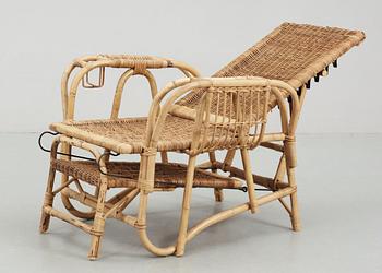 SOLSTOL med FOTSTÖD, rotting, 1900-tal.