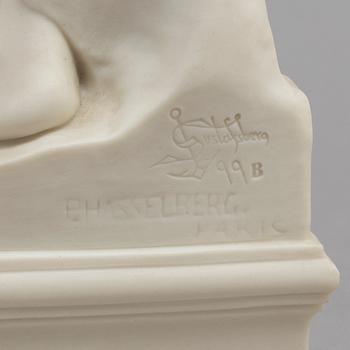 PER HASSELBERG, after. A porcelain sculpture from Gustafsberg,  dated 99.