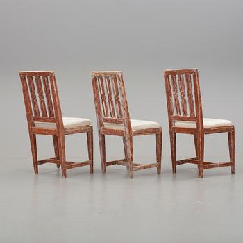 STOLAR, 3 st, gustavianska, 1700-talets slut.