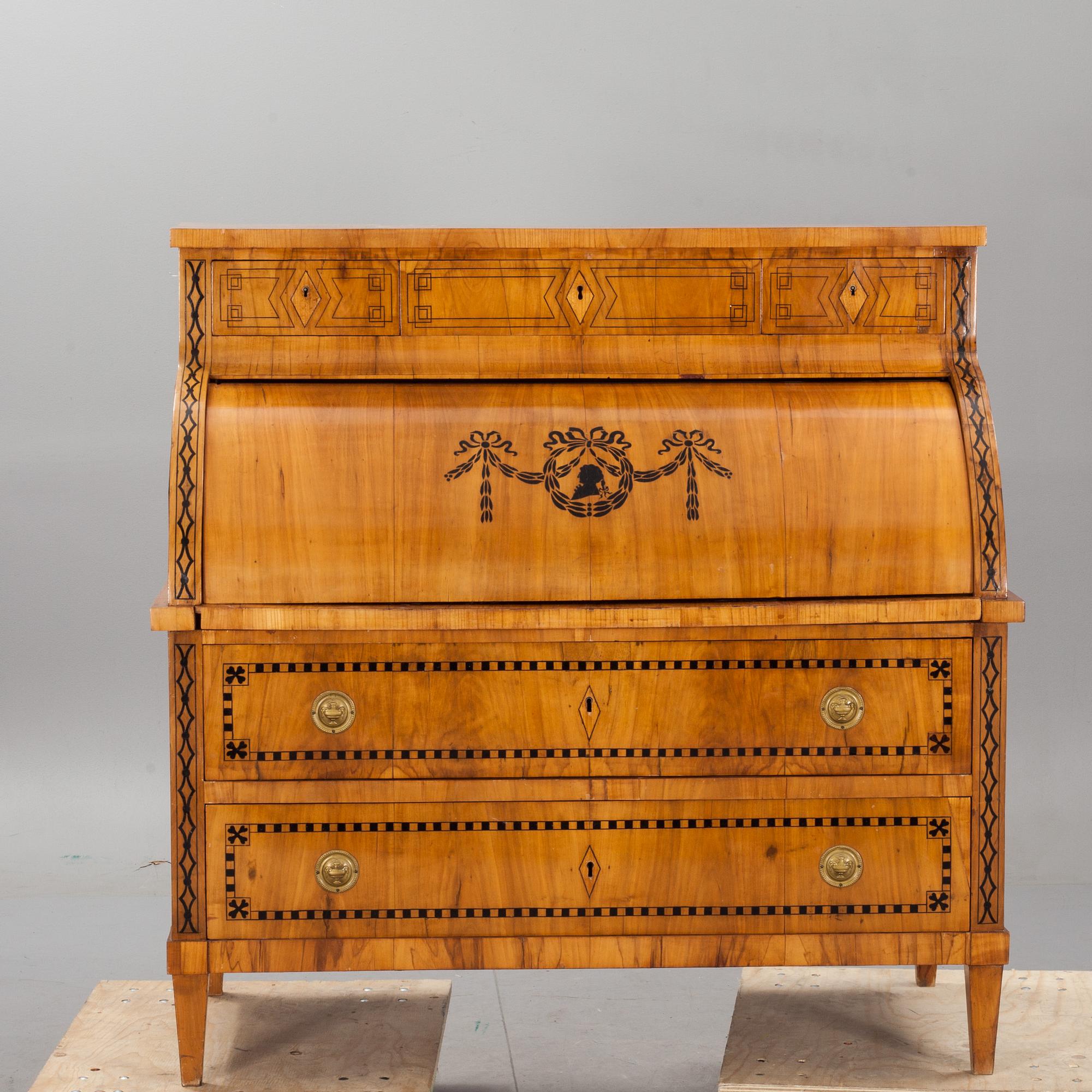 SEKRETÄR, biedermeier, 1800-talets första hälft.