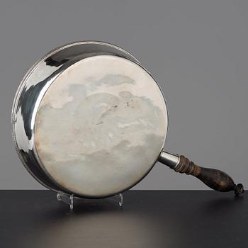 A plate saucepan with lid by Jacob Lenholm, Stockholm 1830's.