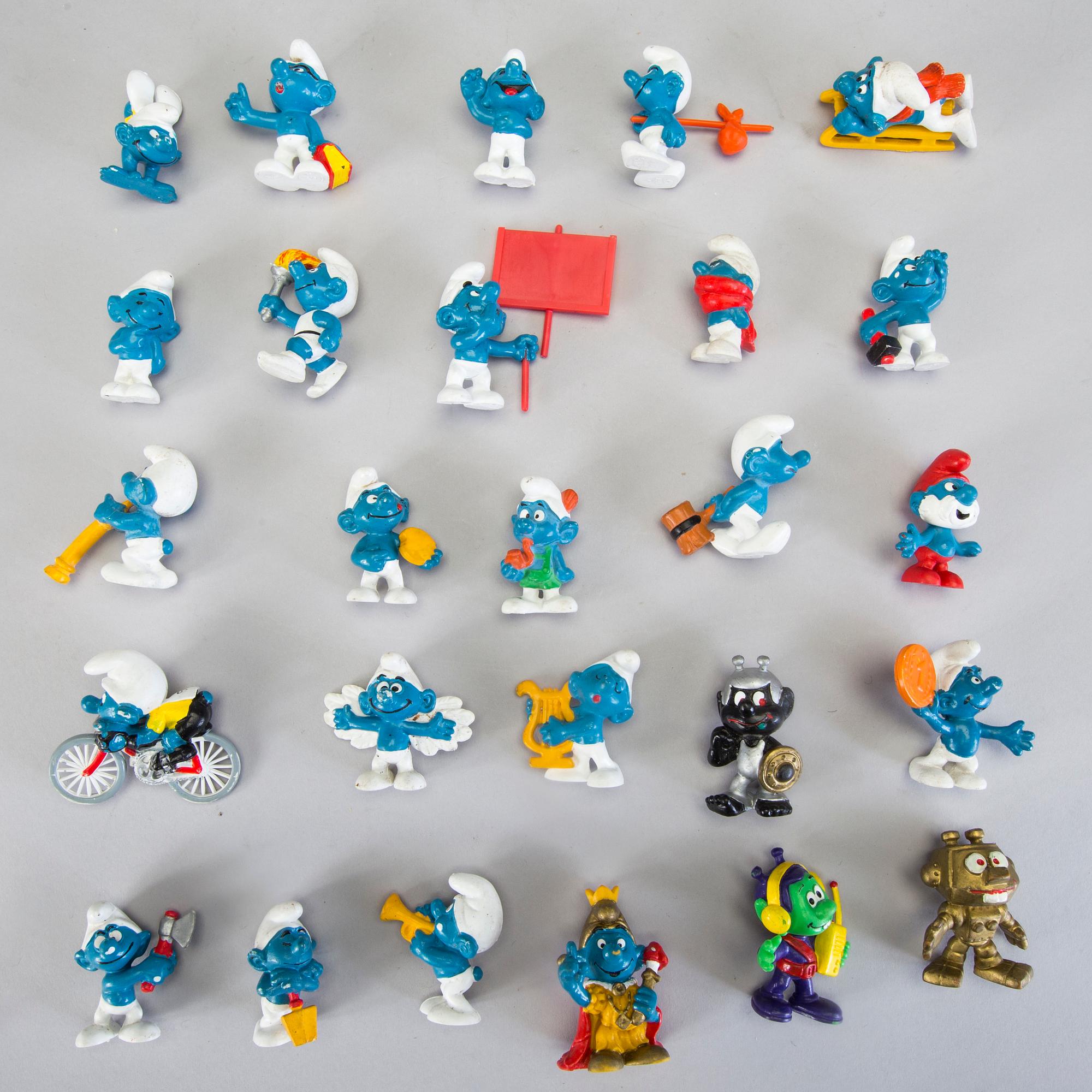 SMURFAR, 40 stycken, främst 1970/80-tal.