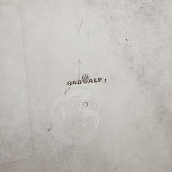 SHAKER samt COCKTAILGLAS, nysilver, 13 delar, Folke Ahrström, GAB, 1936 - 1940, Stockholm.