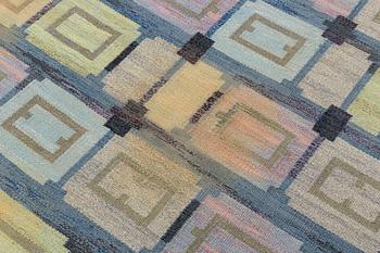 Judith Johansson, a carpet, "Spise Hall", flat weave, ca 373 x 275 cm, signed JJ.