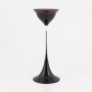 Nils Landberg, a glass goblet, Orrefors 1957.