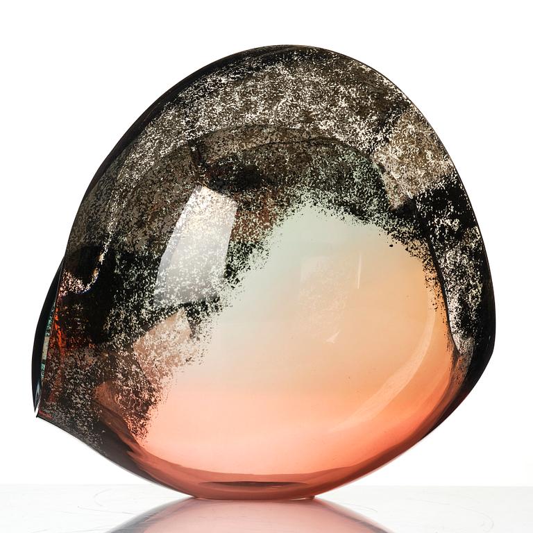 Lena Bergström, a unique glass bowl, Kosta Boda, signed.